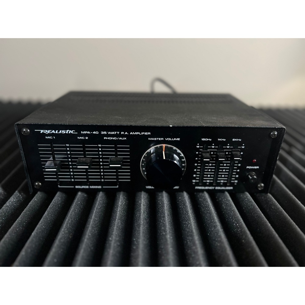 Realistic MPA 40 35 Watt P A Amplifier Vintage Audio Equipment